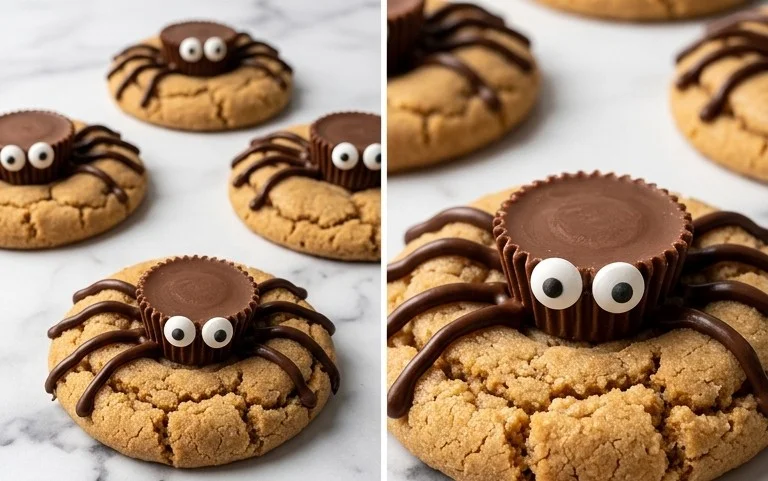 Peanut Butter Spider Cookies