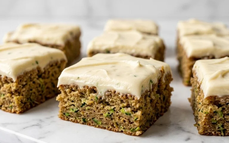 Moist Zucchini Bars with Cream Cheese Frosting
