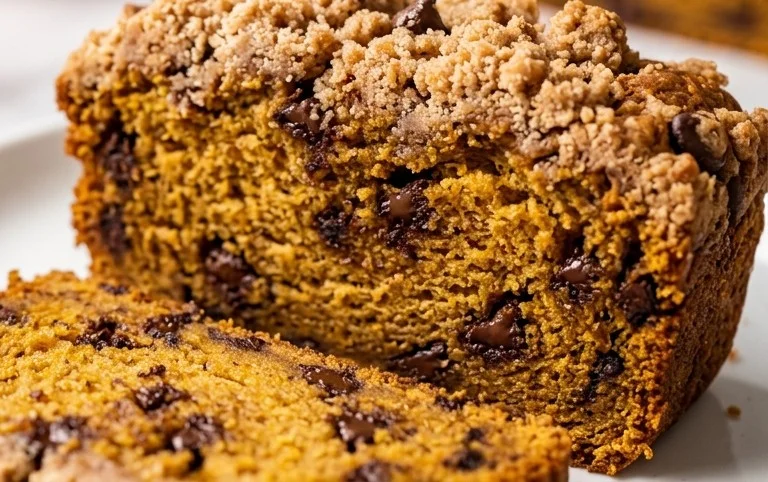 Pumpkin Chocolate Chip Streusel Bread