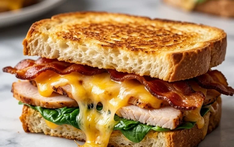 Ultimate Turkey Melt Cheddar Spinach Beef Beef Bacon