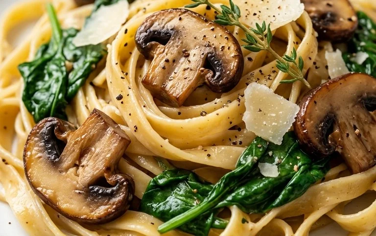 Spinach Mushroom Pasta