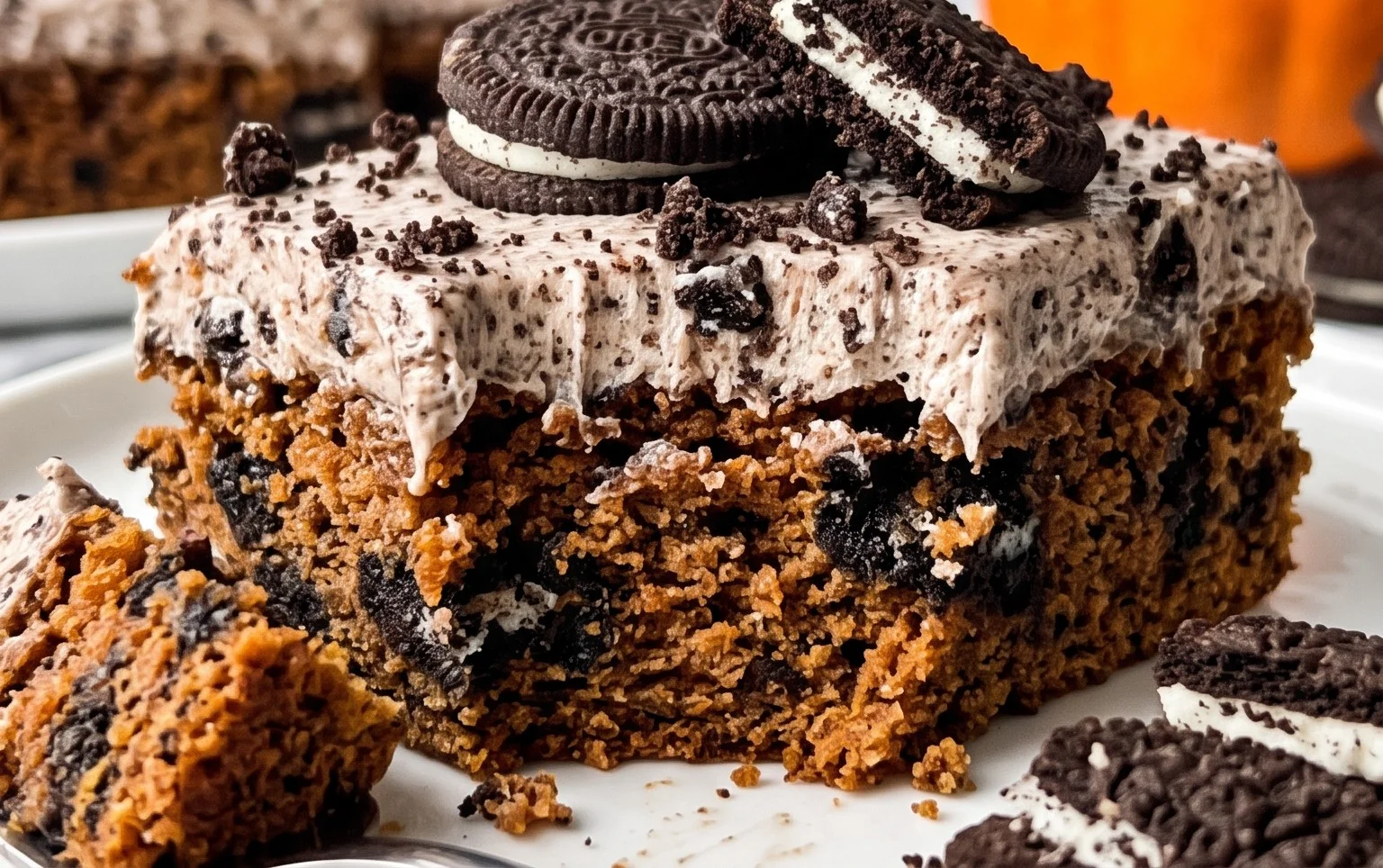 Easy Halloween Oreo Cake Bars
