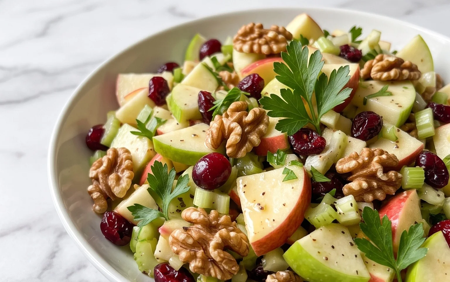Easy Apple Cranberry Nut Salad Recipe